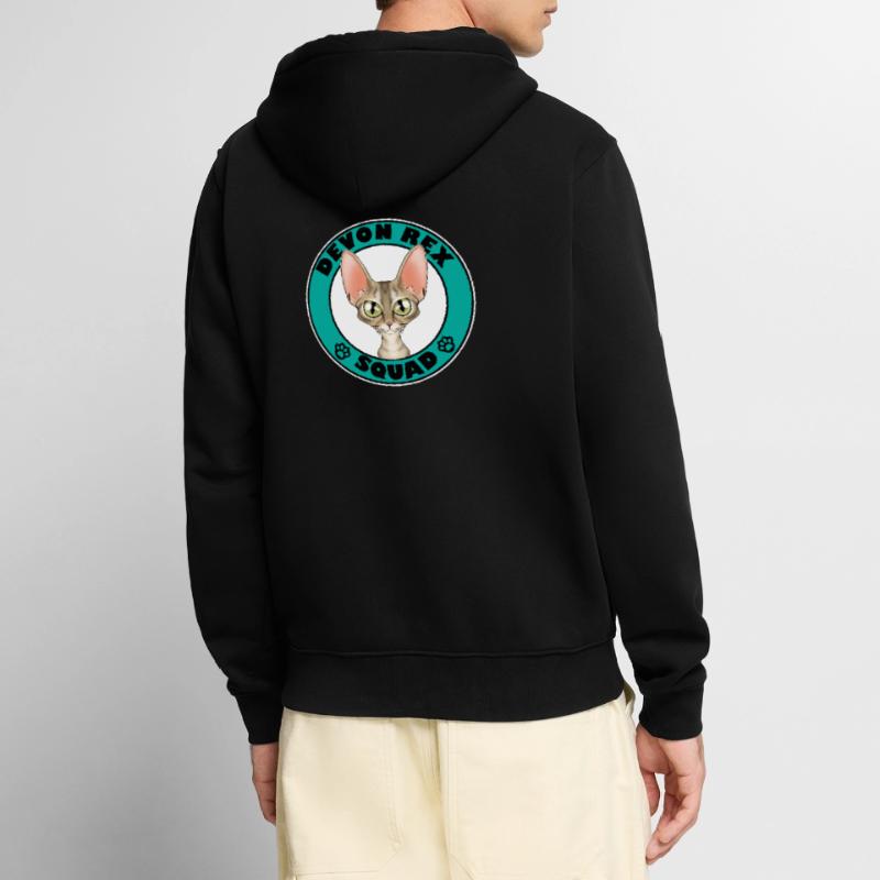 Devon Rex Squad I Cat Lover I Devon Rex Cat Unisex Premium Organic Zip Hoodie