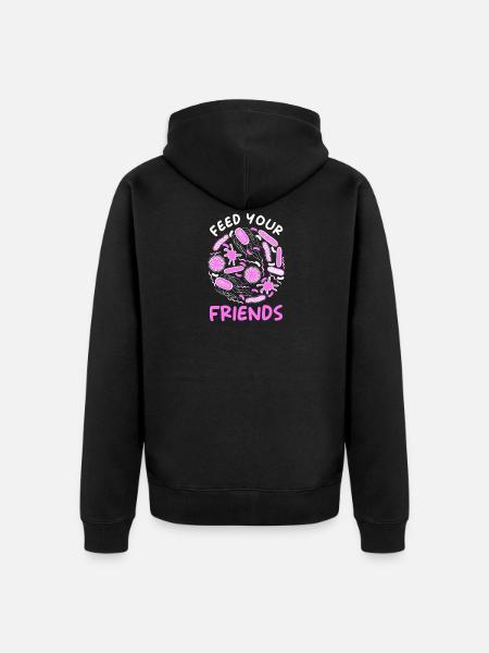 Microbiome saying - Unisex Premium Organic Zip Hoodie - black