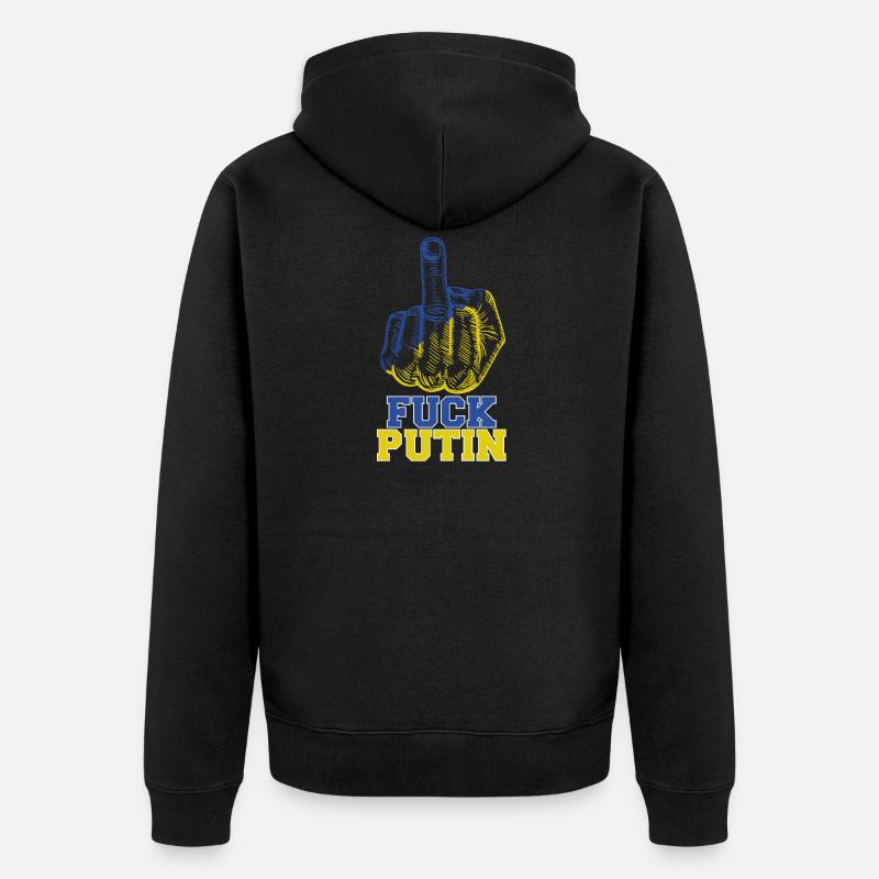 Fuck Poutine - Veste à capuche bio Premium Unisexe - noir