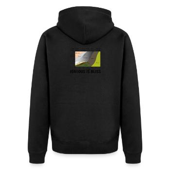 Igneous ist Bliss Geology Rock Geek Humor - - Unisex Premium Bio Zip Hoodie - Schwarz - Hinten - Nico (187cm)