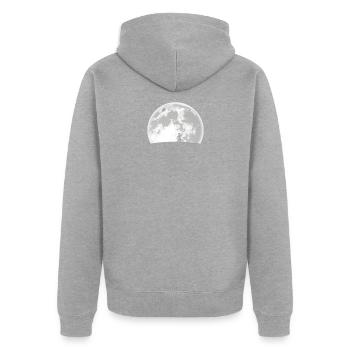 Drachen Fliegen - Unisex Premium Bio Zip Hoodie - Grau meliert - Hinten - Nico (187cm)