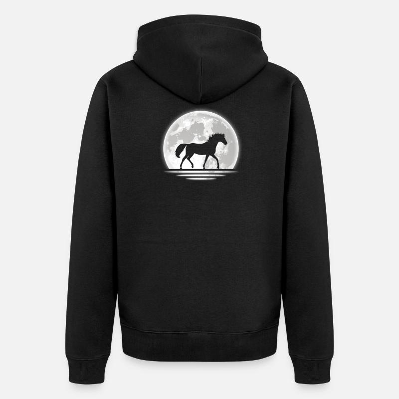 Cadeau cavalier d’équitation - Veste à capuche bio Premium Unisexe - noir