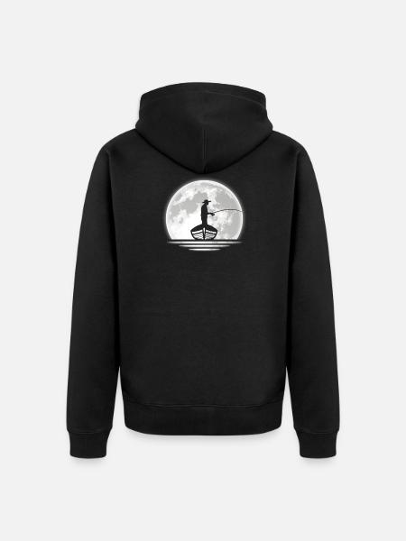 Angler - Unisex Premium Organic Zip Hoodie - black