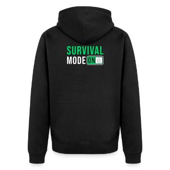 Prepper Survival Outdoor Dicton - Veste à capuche bio Premium Unisexe - noir - Dos - Nico (187cm)