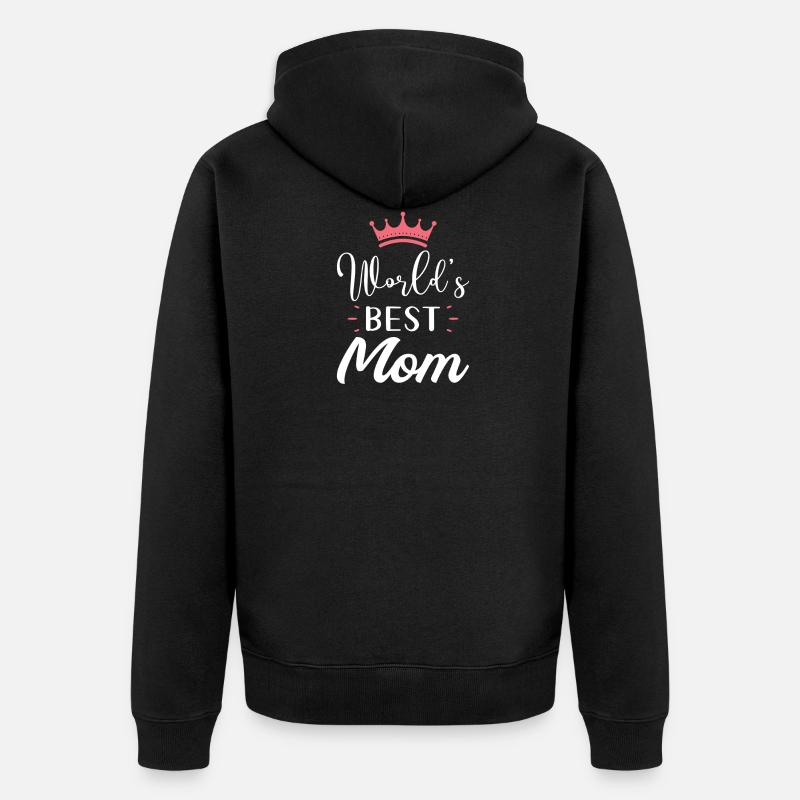 Meilleure maman du monde - Veste à capuche bio Premium Unisexe - noir