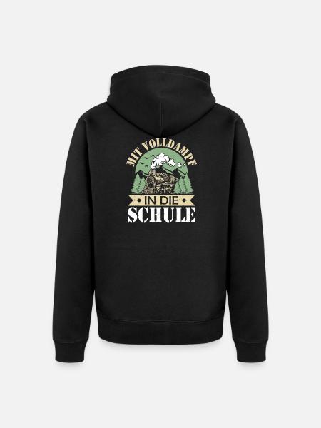 Einschulung - Unisex Premium Bio Zip Hoodie - Schwarz