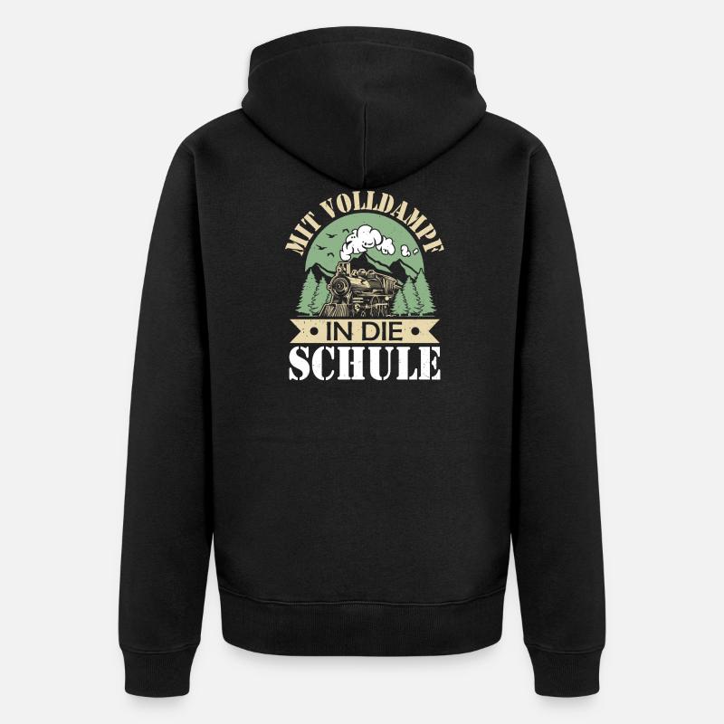 Einschulung - Unisex Premium Bio Zip Hoodie - Schwarz