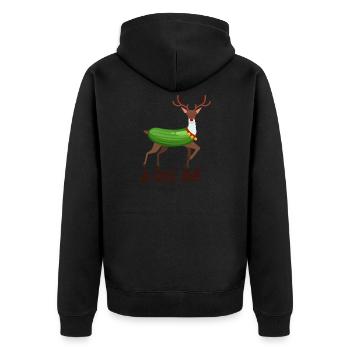 une biche d’aneth Design pour un fan de blagues - Veste à capuche bio Premium Unisexe - noir - Dos - Nico (187cm)