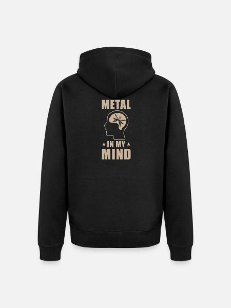 Metal Music in my Mind - Unisex Premium Organic Zip Hoodie - black