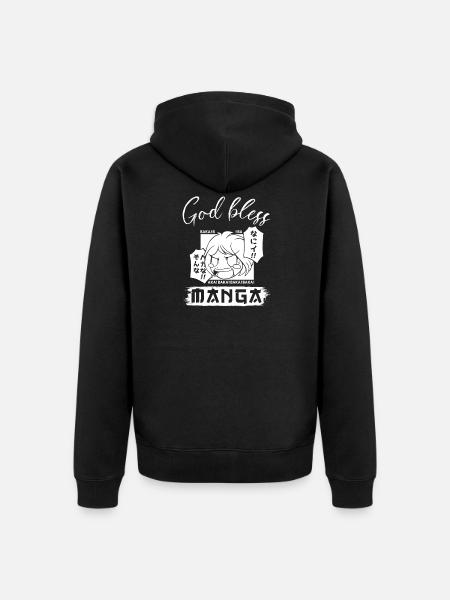 Manga Gift - Unisex Premium Organic Zip Hoodie - black