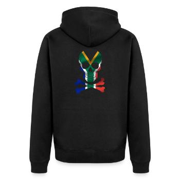 Drapeau de l’Afrique du Sud - Veste à capuche bio Premium Unisexe - noir - Dos - Nico (187cm)