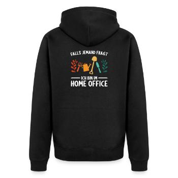 Hobbygärtner Gartenarbeit Gärtner Gärtnerin Garten - Unisex Premium Bio Zip Hoodie - Schwarz - Hinten - Nico (187cm)
