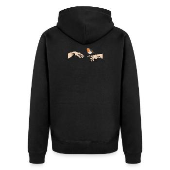 Robin bird of the year robin - Unisex Premium Organic Zip Hoodie - black - Back - Nico (187cm)