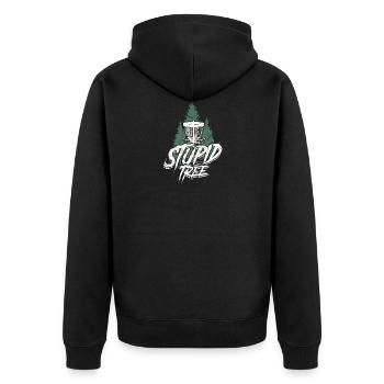 Disc Golf Disc Golfing Bag Disc Golf Frisbees - - Unisex Premium Bio Zip Hoodie - Schwarz - Hinten - Nico (187cm)