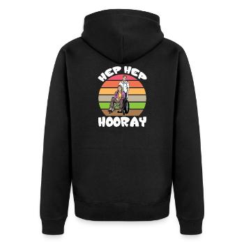 Curative Education Nurse Curative Education Care hep - Unisex Premium Organic Zip Hoodie - black - Back - Nico (187cm)