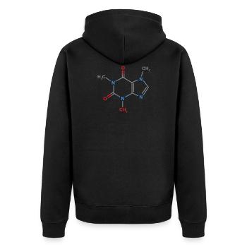 Formule Caféine - Veste à capuche bio Premium Unisexe - noir - Dos - Nico (187cm)