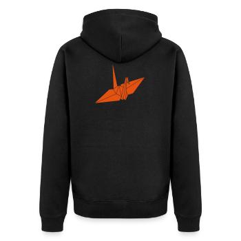 origami - Veste à capuche bio Premium Unisexe - noir - Dos - Nico (187cm)