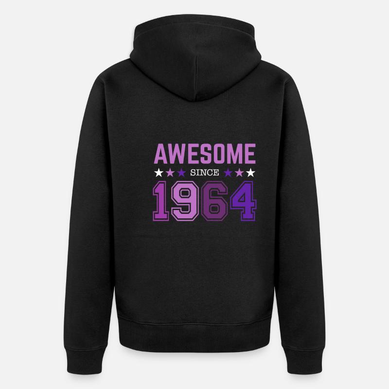 Millésime 1964 Anniversaire - Veste à capuche bio Premium Unisexe - noir