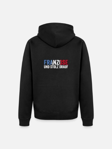 French French France - Unisex Premium Organic Zip Hoodie - black