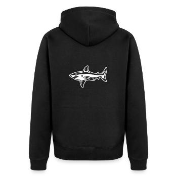 Requin - Veste à capuche bio Premium Unisexe - noir - Dos - Nico (187cm)