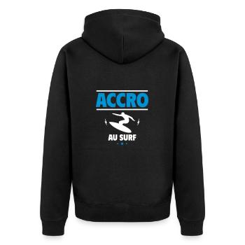 Surf, surfeur - Veste à capuche bio Premium Unisexe - noir - Dos - Nico (187cm)