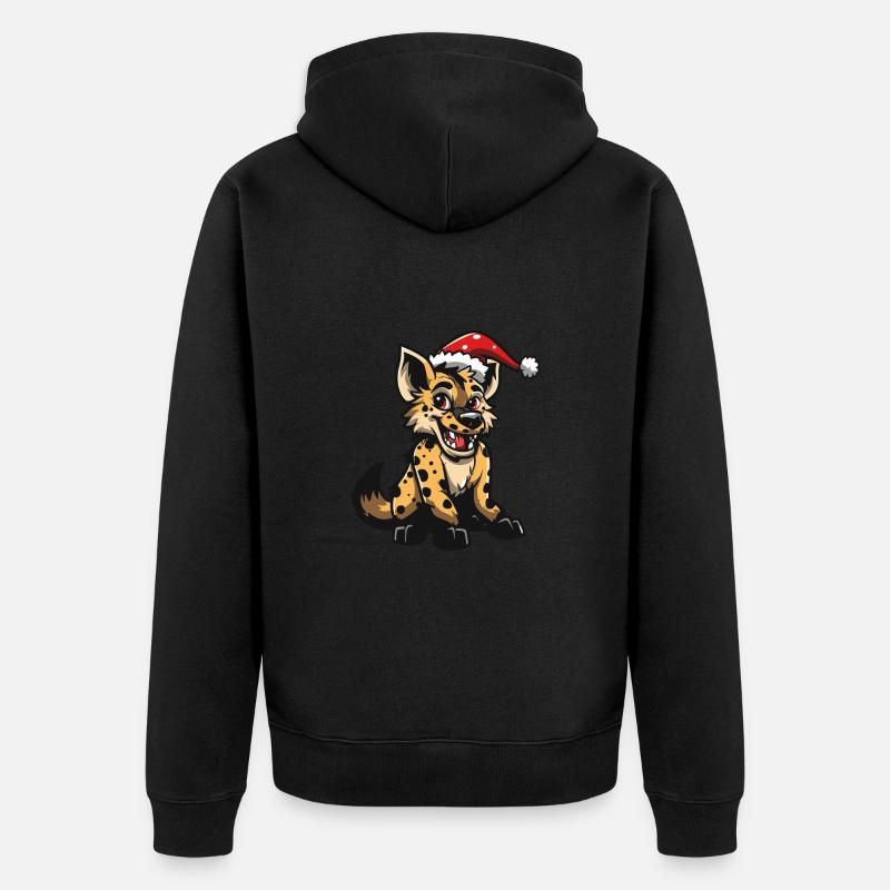 Noël de la hyène - Veste à capuche bio Premium Unisexe - noir