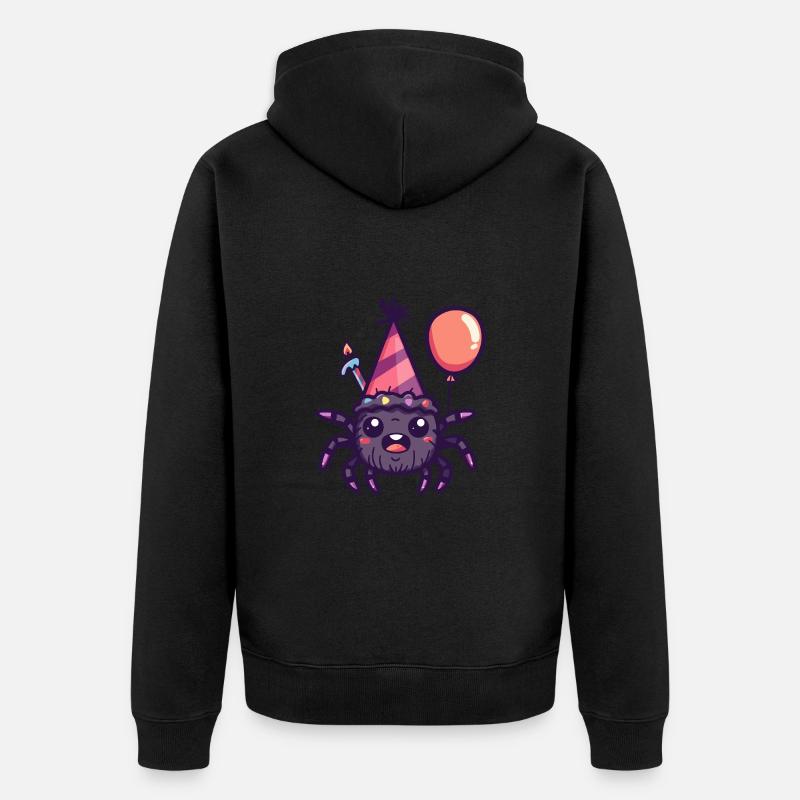 Tarentule Anniversaire Bébé - Veste à capuche bio Premium Unisexe - noir