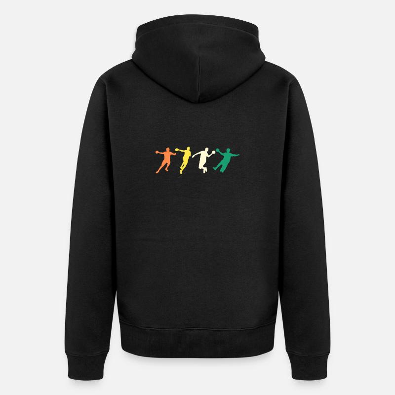 Handballer Evolution Handball - Unisex Premium Bio Zip Hoodie - Schwarz