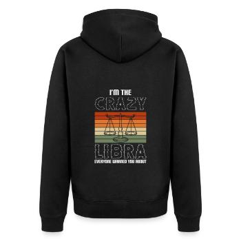 Birthday Zodiac Sign October Sky - Unisex Premium Organic Zip Hoodie - black - Back - Nico (187cm)