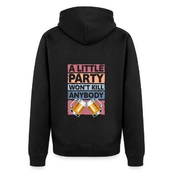Célébrez la soirée des filles alcoolisées - Veste à capuche bio Premium Unisexe - noir - Dos - Nico (187cm)