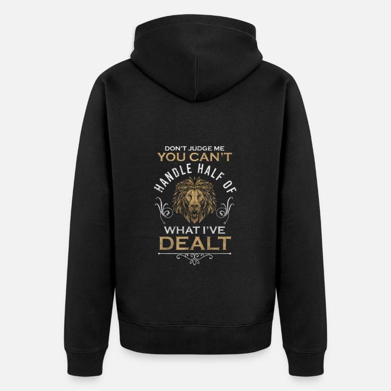 King Grace Majestic Wildcat - Veste à capuche bio Premium Unisexe - noir