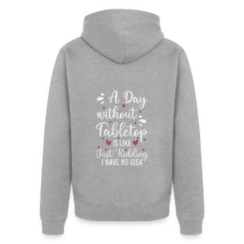 Jeu de société Plateau - Veste à capuche bio Premium Unisexe - gris chiné - Dos - Nico (187cm)