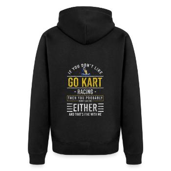 Vainqueur du circuit de Kart Motorsport - Veste à capuche bio Premium Unisexe - noir - Dos - Nico (187cm)