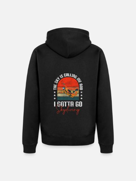 Skydiver Jump Base Jump - Unisex Premium Organic Zip Hoodie - black