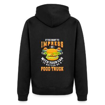 Festival des repas de restauration rapide - Veste à capuche bio Premium Unisexe - noir - Dos - Nico (187cm)