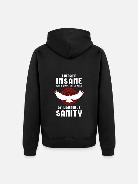 Mythology Soul Thor Valhalla - Unisex Premium Organic Zip Hoodie - black