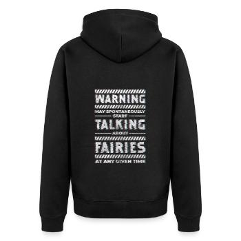 Fairy Dreams Girl Daughter - Unisex Premium Organic Zip Hoodie - black - Back - Nico (187cm)