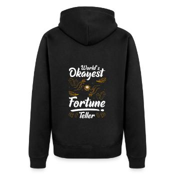 Card Reader Future Clairvoyance Sign - Unisex Premium Organic Zip Hoodie - black - Back - Nico (187cm)