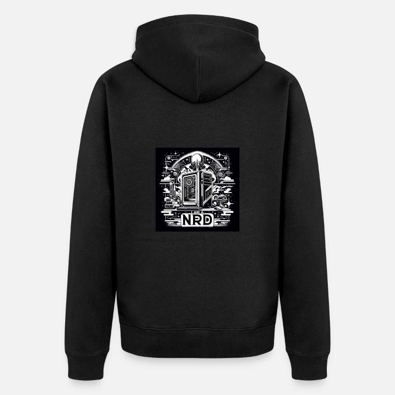 Nerd Pride Noir & Blanc - Veste à capuche bio Premium Unisexe - noir