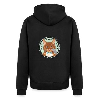 Best friends ever - Unisex Premium Organic Zip Hoodie - black - Back - Nico (187cm)