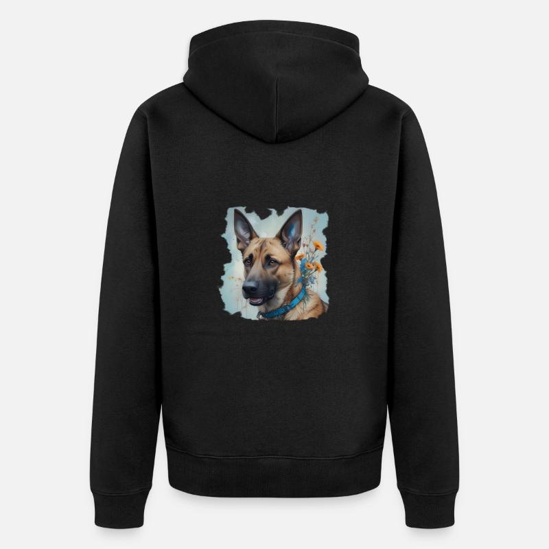 MALINOIS - Veste à capuche bio Premium Unisexe - noir
