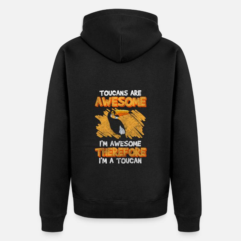 Toucan Tropiques Amazone Volant - Veste à capuche bio Premium Unisexe - noir