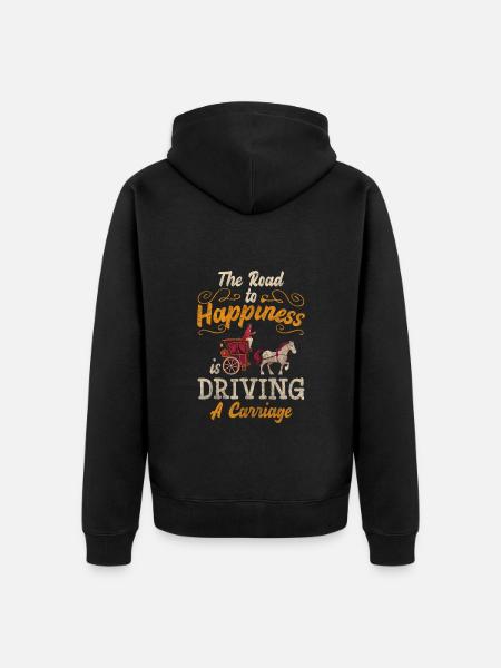 Carter Occupation Horsepower Carriage - Unisex Premium Organic Zip Hoodie - black