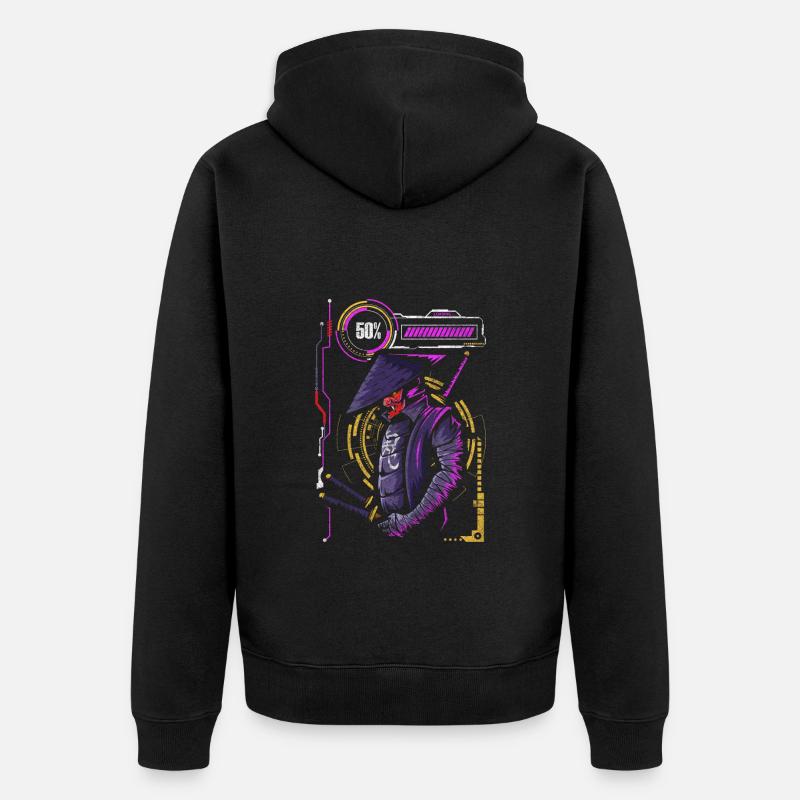 Cyberpunk Robot Scifi Manga - Veste à capuche bio Premium Unisexe - noir