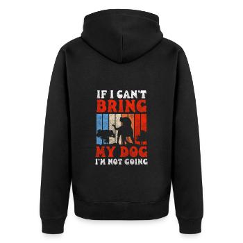 Chien Patte Chiot Amour - Veste à capuche bio Premium Unisexe - noir - Dos - Nico (187cm)