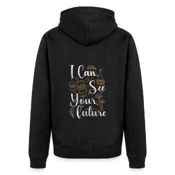 Diseuse de bonne aventure Horoscope Tarot Cartes Magie - Veste à capuche bio Premium Unisexe - noir - Dos - Nico (187cm)