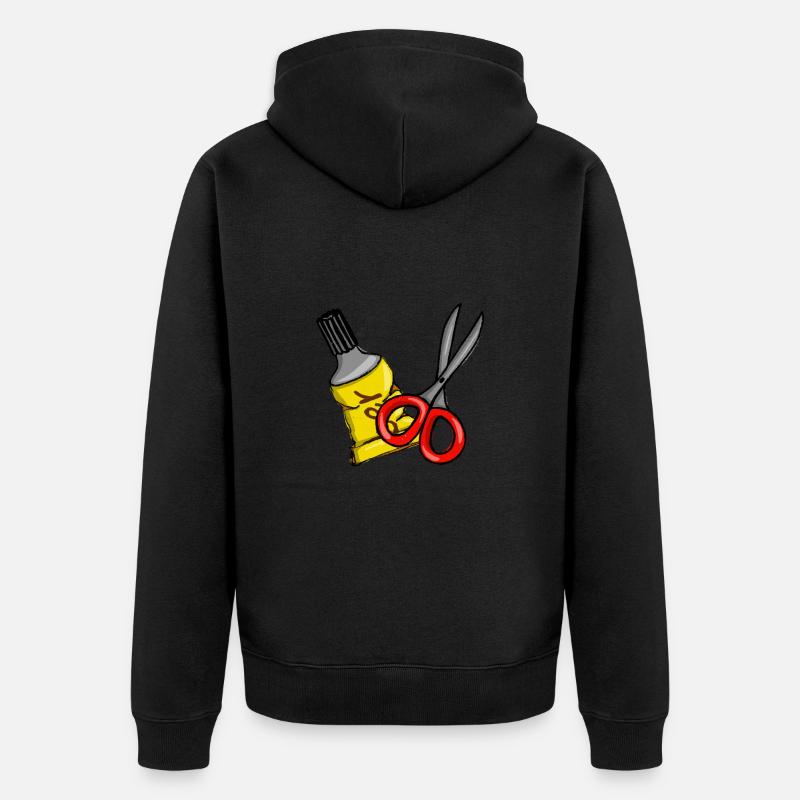 Ciseaux et colle - Veste à capuche bio Premium Unisexe - undefined