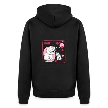 Signe du zodiaque Lion - Veste à capuche bio Premium Unisexe - noir - Dos - Nico (187cm)