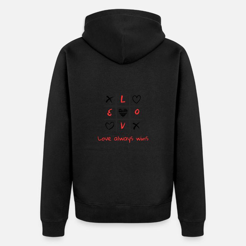 Die Liebe siegt immer - Unisex Premium Bio Zip Hoodie - undefined