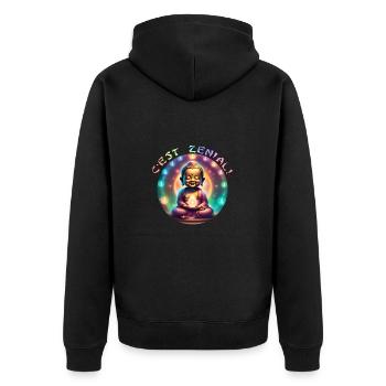 C'est Zenial - Veste à capuche bio Premium Unisexe - noir - Dos - Nico (187cm)